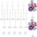 10 Sets Balloon Stand Kits, Balloon Sticks Holder with Base for Table Centerpiece Graduation Birthday Baby Shower Party Decorations