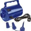 Electric Air Pump for Inflatable Pool Toys - High Power Quick-Fill Air Mattress Inflator Deflator Pump for Pool Float Raft Airbed with 3 Nozzles, 320W, 110V AC, 1.6PSI, Air Flow 26CFM (Blue)