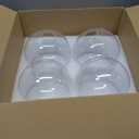 Glooglitter 4 Pack Fixture Replacement Globe Shade 6 Inch Diameter E26 Base 1-5/8 Inch Fitter Round Glass Globe Lampshade Cover for Pendant Wall Sconce Chandelier Vanity Light(Clear)