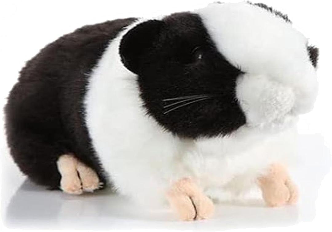 7" Cuddly Soft Plush Realistic Guinea Pig Stuffed Animals Toy Doll, Black Hamster Plushie Toys Best Birthday Christmas Anniversary Fiesta Party Classroom Prizes Gifts for Adults Kids Baby Toys