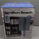 Hamilton Beach 2-Way Programmable Coffee Maker, 12 Cup Glass Carafe And Single Serve Coffee Maker, Black with Stainless Steel Accents, 49980RG