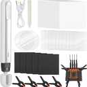 LemonRoad 52 Pcs Trade Card Flattening Kit Sports Card Repair Care Cleaning Tools Include 1 Thermal Pen 2 Clear 6'' Acrylic Sheets 8 Plastic Clamps 5 Pads 1 Bone Folder 10 PC Sheets 25 Heat Paper