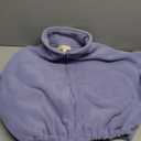 QINSEN Women's Full Zip Fleece Short Jacket Warm Winter Long Sleeve Stand Collar Sherpa Crop Coat, Size: S