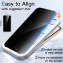 JETech Privacy Screen Protector for iPhone Air, Anti-Spy Tempered Glass Film with Easy Installation Tool, 6.5-Inch Display, 2-Pack