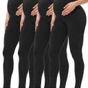 Buttergene Women's Maternity Leggings over the Belly Pregnancy Active Wear Workout Yoga Tights Pants, Pack 4, S