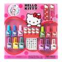 Hello Kitty Water-Based Nail Polish Set, Peel-Off Set with Glittery & Opaque Colors and Nail Accessories for Girls Kids, Perfect for Dress Up, Parties & Makeovers Ages 3+ by Townley Girl