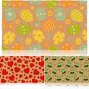 Tinideya 3 Pcs Easter Coir Mat Spring Rug Front Door Easter Egg Doormat St. Patricks Heart Mat Non Slip Doormat Gift for Outdoor Front Bedroom Living Room Porch Entry
