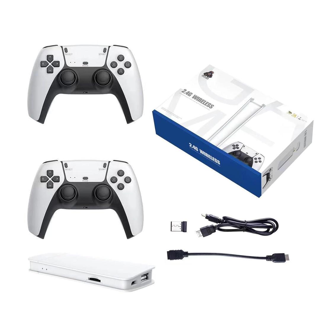 Wireless Retro Game Stick with 20000+ Classic Games, 23 Emulators, 4K HDMI Output, Dual 2.4G Controllers, 64GB/128GB Storage, Plug and Play Retro Gaming Console for TV (128)