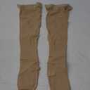 Amazon Basic Care Medical Compression Stockings, 20-30 mmHg Support, Women & Men Thigh Length Hose, Open Toe, Beige (X-Large)