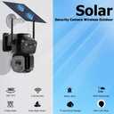 Uniter Dual Lens Solar Security Cameras Wireless Outdoor,5G/2.4G WiFi, 360 View Pan/Tilt Home Security Camera with 6MP Color Night Vision/PIR Motion Detection/Spotlight Siren/2-Way Audio