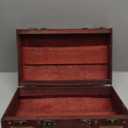 ELLDOO Vintage Wooden Storage Chest, Portable Decorative Luggage Suitcase, Treasure Chest Box with Map Pattern, Pirate Keepsakes Box for Gifts, Chest Storage Box for Decor Storage Travel