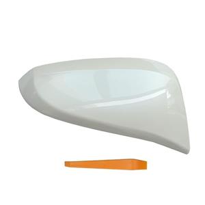 TKPUFR Left Driver Side Mirror Cover Cap Pearl White, Compatible with Toyota RAV4 2013-2018 XLE/SE/LTD, RAV4 HV 2016, 4RUNNER 2013-2023 (Only for Models Without Side Camera)