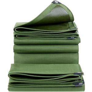 Canvas Tarp 7x13 Feet, Canvas Tarps Waterproof with Grommets, Truck Tarps Water, 35mil Tarpaulin Waterproof Heavy Duty, for Camping, Tent Shelter, Boat, Car, Canopy, Boat
