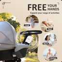 Hands-Free Stroller Rocker with Rechargeable, Portable Baby Sleep Soother with 5 Different Intensity Vibration Patterns, Baby Rocker Sleep Aid Fits All Pushchairs, Prams and Strollers