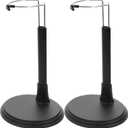 Doll Stands Adjustable Action Figure Display Holder Stand 2pcs For 8 To 12 Inch 1/6 Scale Support 2pcs for 8-12 Dolls, Holder, Pvc and Iron Bracket Home Store Use