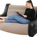 Large Inflatable Leisure Chair, Inflatable Sofa Chair for Outdoor and Indoor Use (Black+Grey, Two-Person Chair)