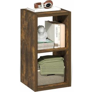 Furinno Cubicle 2-Cube Book Shelf, Extra Thick Frame Bookshelf, Amber Pine