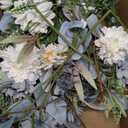 2 Pcs Fake Artificial Flowers Bouquet for Decoration, Silk Flower Arrangements Faux Flowers Plant Wedding Bride Bouquets Tables Centerpieces for Home Decor Indoor Vase Floral Table Decor (Blue White)