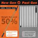 LOVEETA Gen2 12Ft [18Ft Reach] Lightweight Extendable Light Bulb Changer Pole for High Ceilings Telescopic Light Bulb Pole Changer with Bulb Gripper - Champagne Gold