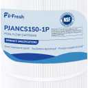Fil-fresh CS150 Pool Filters Cartridge Compatible with Jandy CS150, Replaces Jandy R0462300, Pleatco PJANCS150, PXST150, Hayward CCX1500RE, 150 sq. ft, 1-Pack