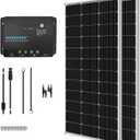 Renogy 200 Watt 12 Volt Monocrystalline Solar Panel Starter Kit with 2 Pcs 100W Solar Panel and 30A PWM Charge Controller for RV, Boats, Trailer, Camper, Marine ,Off-Grid System
