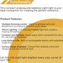 Portable Portable lamp with Rope, 360 Portable, Touch Switch, stepless dimming, Large-Capacity Battery, Rechargeable LED Portable lamp, Suitable for Camping Bedroom Party. (Coffee)