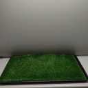 Dog Grass Large Potty Patch, Dog Litter Boxes Artificial Grass Bathroom Turf for Pet Training, Washable Puppy Pee Pad, Perfect Indoor/Outdoor Portable Potty Pet Loo (Tray system-35"X22.6")