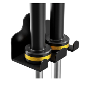 Olympic Barbell Hanger,Garage Gym Bar Wall Rack, Vertical Barbell Mount Rack, Black Powder Coated, Space Saving Commercial or Home Gym Accessory, Holds Under 33mm Bar Size