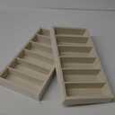 2 Pack Velvet Sunglasses Organizer Trays 12 Slots Stackable Sunglass Holder for Women, Sunglasses Storage Tray for Jewelry Box, Watches Accessories,Beige