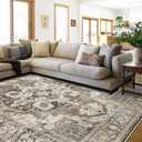 YOUFORTONG Washable 8x10 Area Rugs: Rugs for Living Room Ultra Soft Carpet for Bedroom Waterproof Rug Non Slip Rugs for Hardwood Floors (Beige, 8x10) (8ft x 10ft)