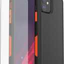 X-belmox Heavy Duty Case for iPhone 12/12 Pro, 3-Layers Military Drop Protection Phone Case [Tempered Glass Screen Protector] Shockproof Rugged Case Cover for iPhone 12 Pro 6.1 Inch - Black/Orange