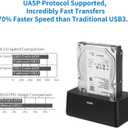 SSK USB 3.0 to SATA External Hard Drive Docking Station Enclosure Adapter for 2.5 & 3.5 Inch HDD SSD SATA, Super Speed up to 5Gbps, Support UASP no Drivers Needed(20TB Supports)