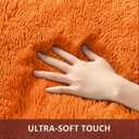 Ophanie Orange Rugs for Living Room Bedroom, 5x8 Fluffy Fuzzy Furry Carpet, Plush Soft Shaggy Bedside Indoor Floor Area Rug for Kids Girls Boys Baby Teen Dorm Nursery Home Decor Aesthetic