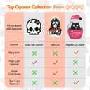 2 x Pull Tab Opener for Food Cans Fridge Magnets Tab Openers for Seniors Cute Cat Dog Food Can Opener Tool for Long Nails Arthritis Sore Hands Santa Black