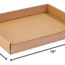 Boxes Fast BF15122CT Corrugated Cardboard Trays, 15" x 12" x 1 3/4", Kraft (Pack of 50)