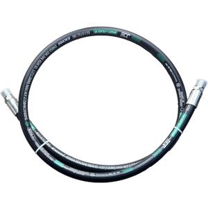 Haichy 15611-04-04-24 Hydraulic Hose 1/4" Hydraulic Hose with Male NPT X Male NPT, 24" Long, 5800 PSI