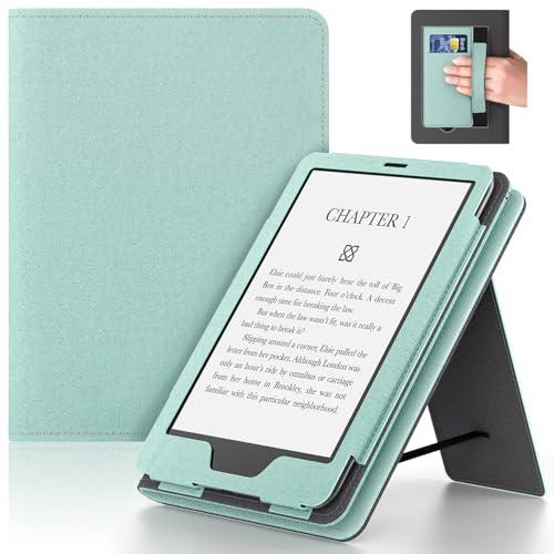 Lainergie Ebook Stand Case for Tablet with Hand Strap and Auto Sleep Wake,Matcha