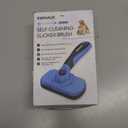 Swihauk Self Cleaning Slicker Brush - Skin Friendly Deshedding Grooming Tool for Dogs & Cats, Suitable for Shedding & Haired Pets, with Pet Supplies Accessories, Blue