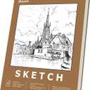iBayam 9x12 Sketchbook, Spiral Bound Sketchbook for Kids, Teens Adults Artists Beginners, Drawing Supplies Art Supplies,100 Sheets (68lb/100gsm) Premium Drawing Pad for Sketching Writing Painting (brown)