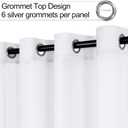 XWZO White Faux Linen Sheer Curtains, Light Filtering, Airy & Breathable Voile Window Curtains with Tiebacks for Kids Room, Farmhouse, Kitchen, 42 x 45 Inches Length, Set of 2 Panels