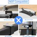 suptek Keyboard Tray Under Desk Pull Out with C Clamp Mount, Computer Keyboard & Mouse Tray, 25.6 (30 Including Clamps) x 11.8 inch Slide-Out Platform Computer Drawer for Typing, Black, DSF1