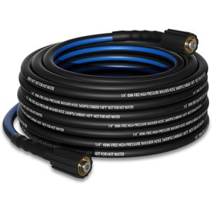 Kink Resistant 1/4" Pressure Washer Hose 25FT, 3600 PSI Flexible Power Washer Hose Replacement with M22-14mm Brass Thread Fittings, Replacement For Most Brand Pressure Washers