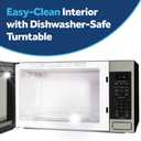 GE Countertop Microwave Oven, 1,150-watt Capacity, 1.6 Cubic Ft., 8 Auto Setting Cooking Settings, Child-Lock Technology, Kitchen Essentials for the Countertop, Dorm Room or Apartment, Stainless Steel
