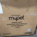 MyPet Windsor Arch Hold-Open & Auto-Close Pressure-Mount Pet Gate: Heavy-Duty Steel Gate 28.5in Tall Comes with Two 5in Extensions from 28in to 38in Wide in Matte Bronze