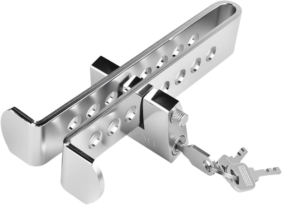 Car Anti Theft Brake Pedal Lock with 8-Hole Adjustable,Heavy Duty Gas Pedal Lock Anti Thefts Car with 3 Keys,Portable Cars Pedals Locks for Security Anti-Theft Protection
