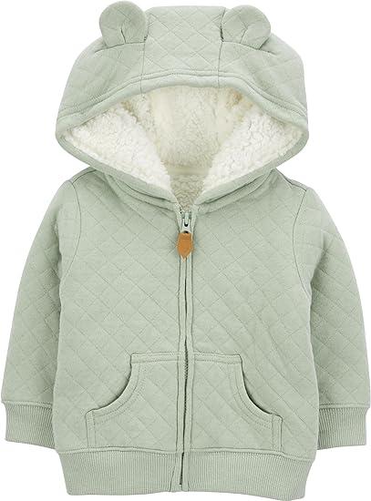 Simple Joys by Carter's Baby Hooded Sweater Jacket with Sherpa Lining, Size -6-9 M