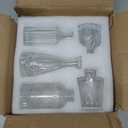 Glass Bud Vase Set of 5, Clear Small Flower Vases for Centerpieces in Bulk, Mini Vintage Vase for Rustic Wedding, Home,Table