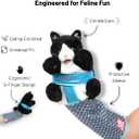 Cat Wrestling Glove Puppet Interactive Hand Mitt with Durable Protective Sleeve and Catnip - Play & Enrichment