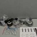 HOLKIE Stem Caster Wheels 2 inch Total Locking Casters Set of 4, Threaded Stem 3/8" -16 x 1 (Diameter 3/8", Length 1") Swivel Heavy Duty Castors Black