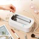 Professional Ultrasonic Cleaner, 48KHz Ultrasonic Jewelry Cleaner for Retainer,Eyeglass,Denture,Watch Band,Retainer,Ring - 2 Cleaning Modes/360°Deep Clean,350ML/12OZ 304 Stainless Steel Tank,Low Noise